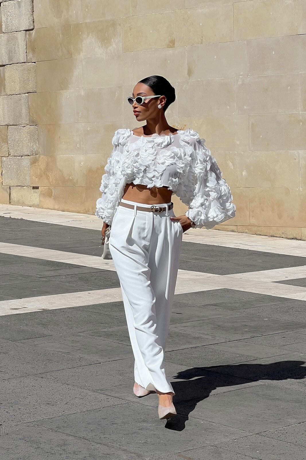CALÇA FLARE PÉROLA
