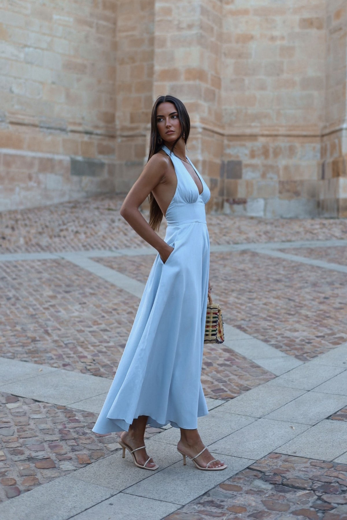 VESTIDO AZUL GODÉ