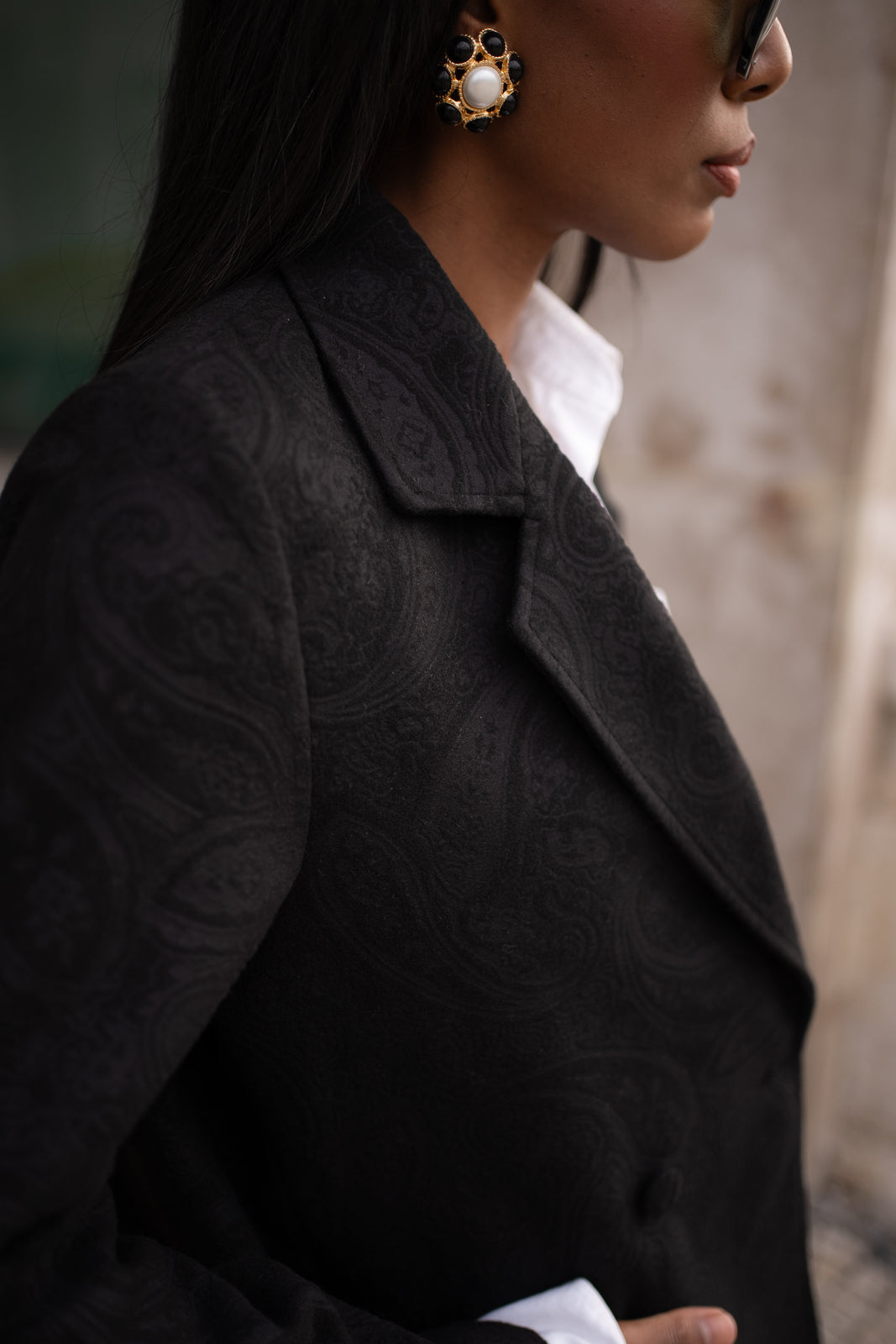 BLAZER JACQUARD NERO