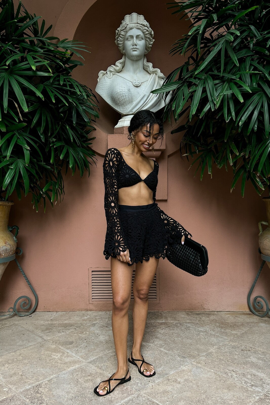 SHORTS IN MAGLIA NERI