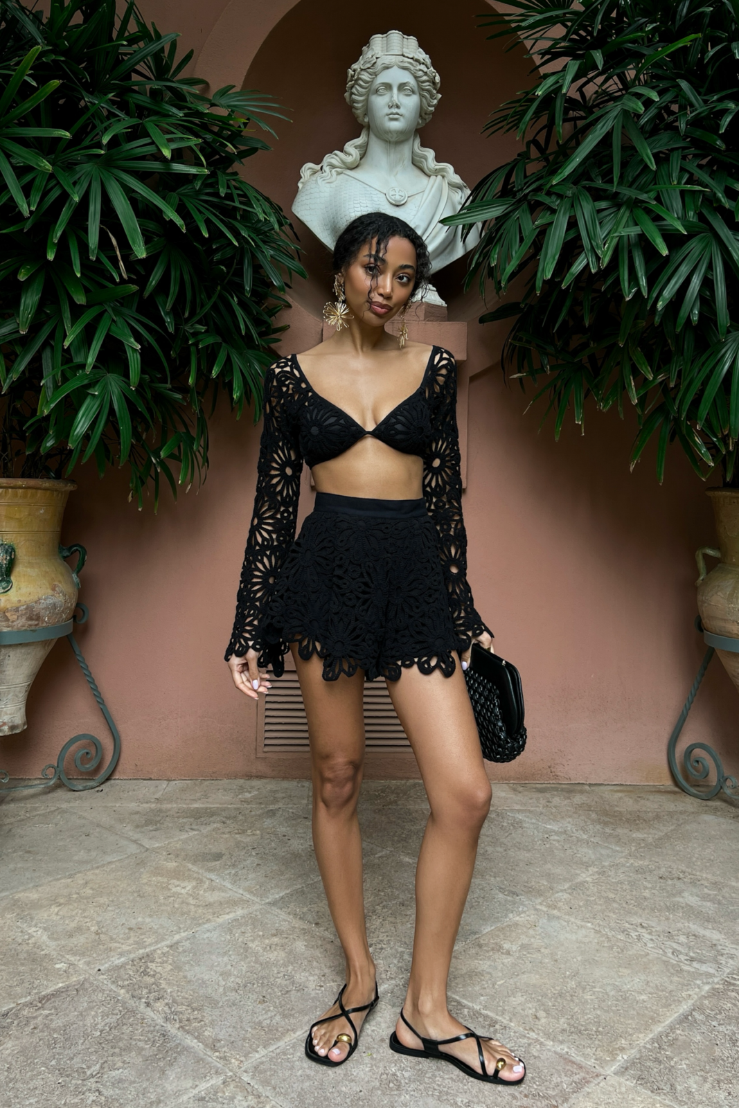 SHORTS IN MAGLIA NERI
