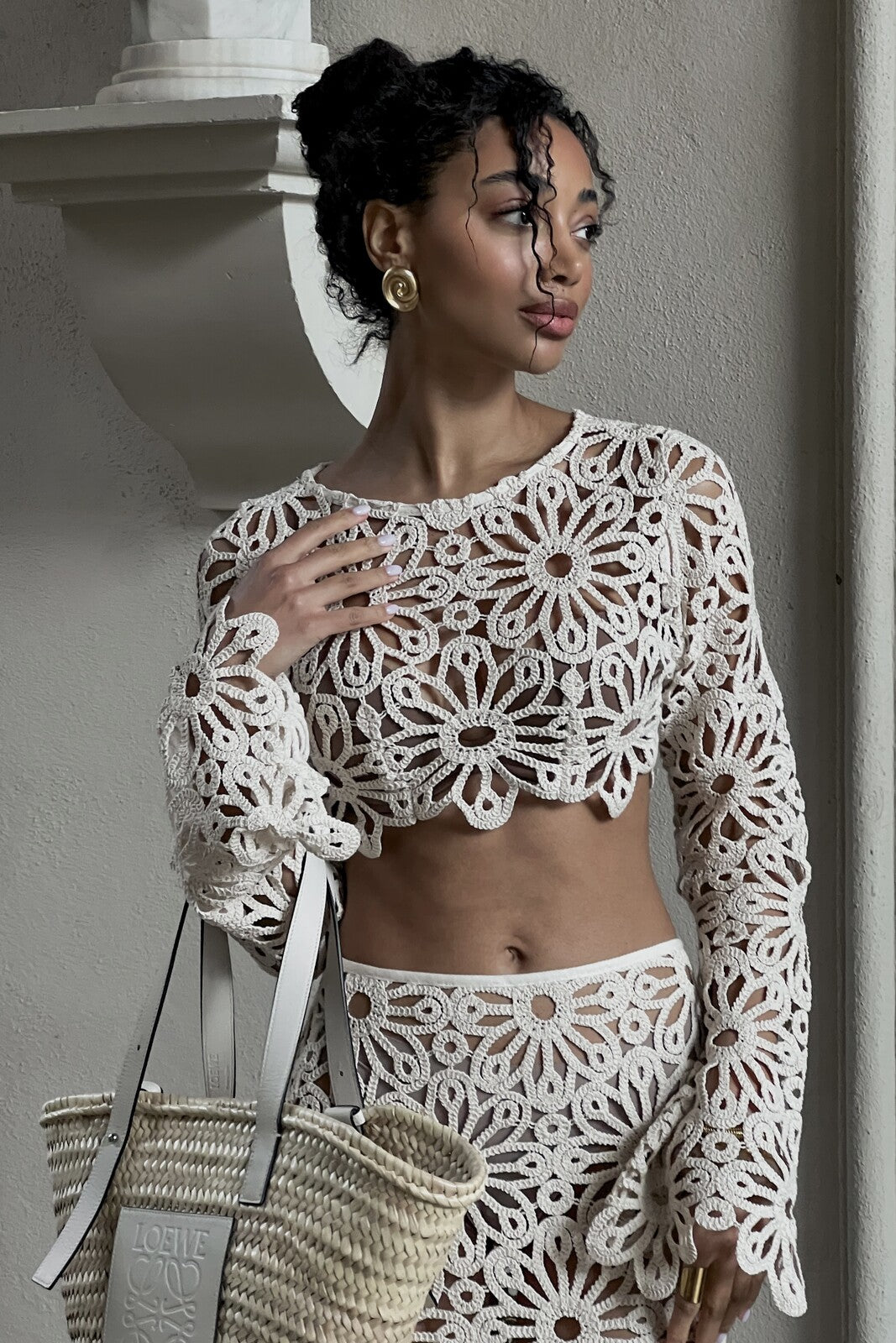 TOP MANGA COMPRIDA TRICOT BEGE