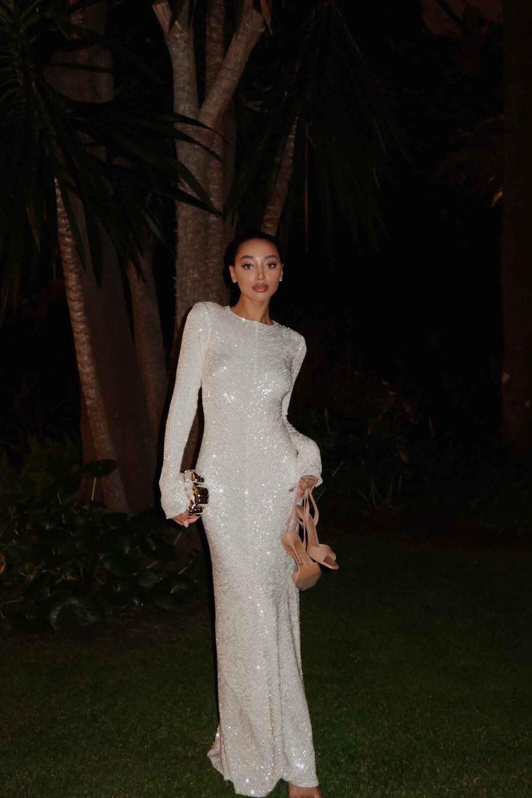 pearl sequin dress Diamonds Dress - Gold- Flutter Dress Pearl Beaded Sequin- Magical Dresses for Weddings and Photographers