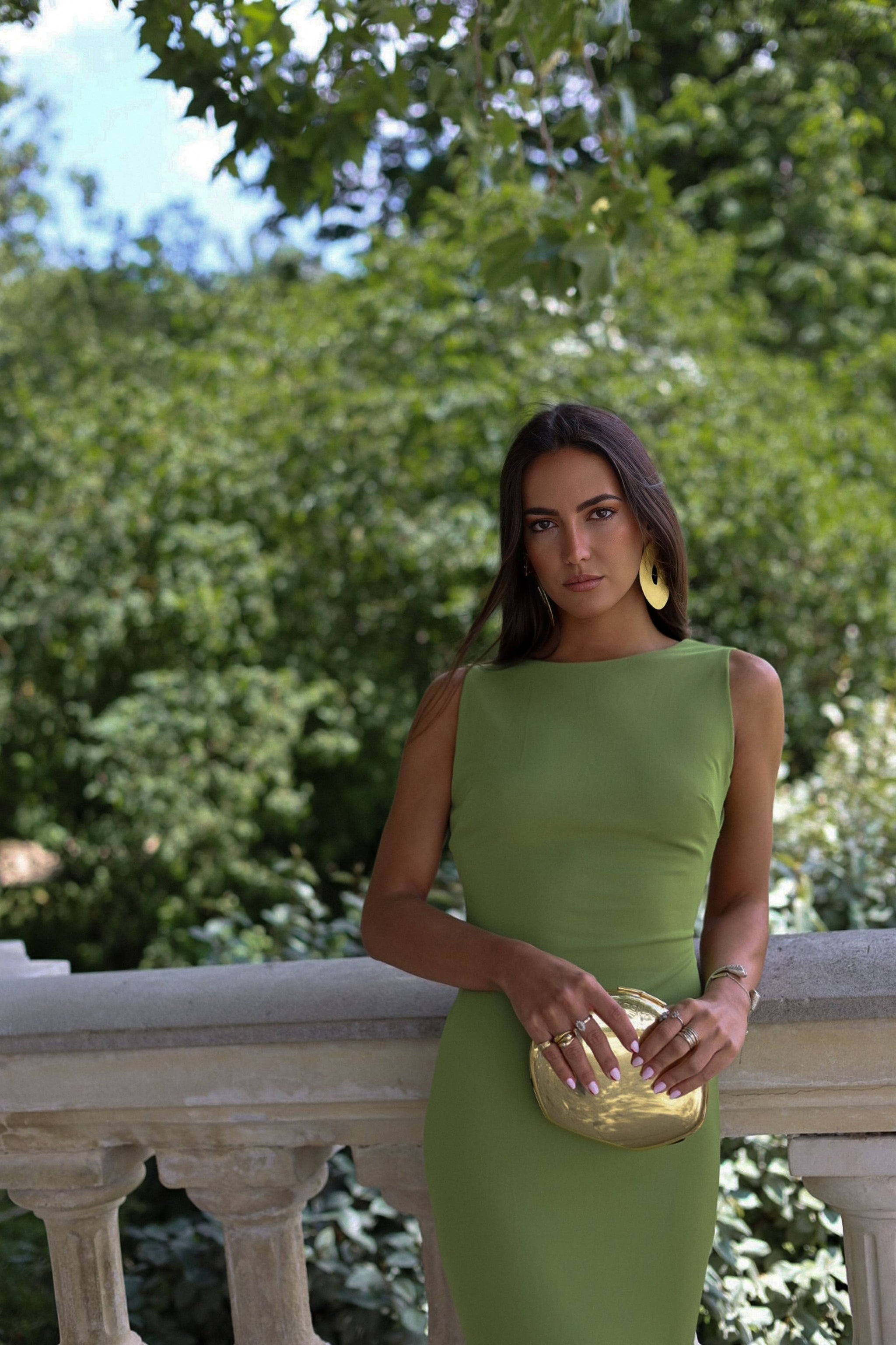 LONG PISTACHIO GREEN DRESS - KAO LONG PISTACHIO GREEN DRESS - KAO