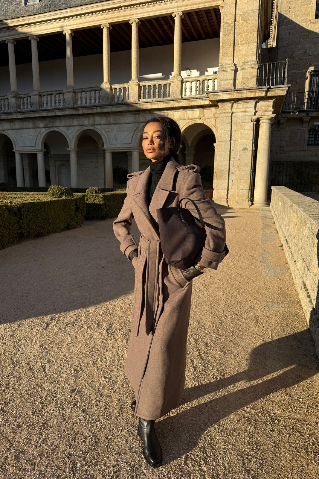 TAUPE WOOL OVERCOAT