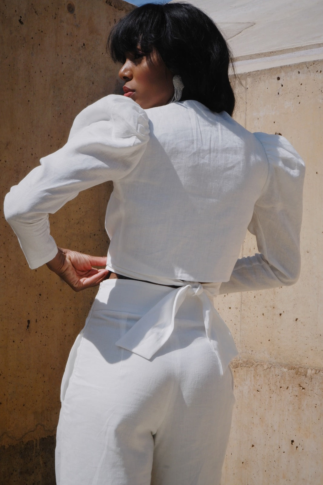 WHITE LINEN PANTS