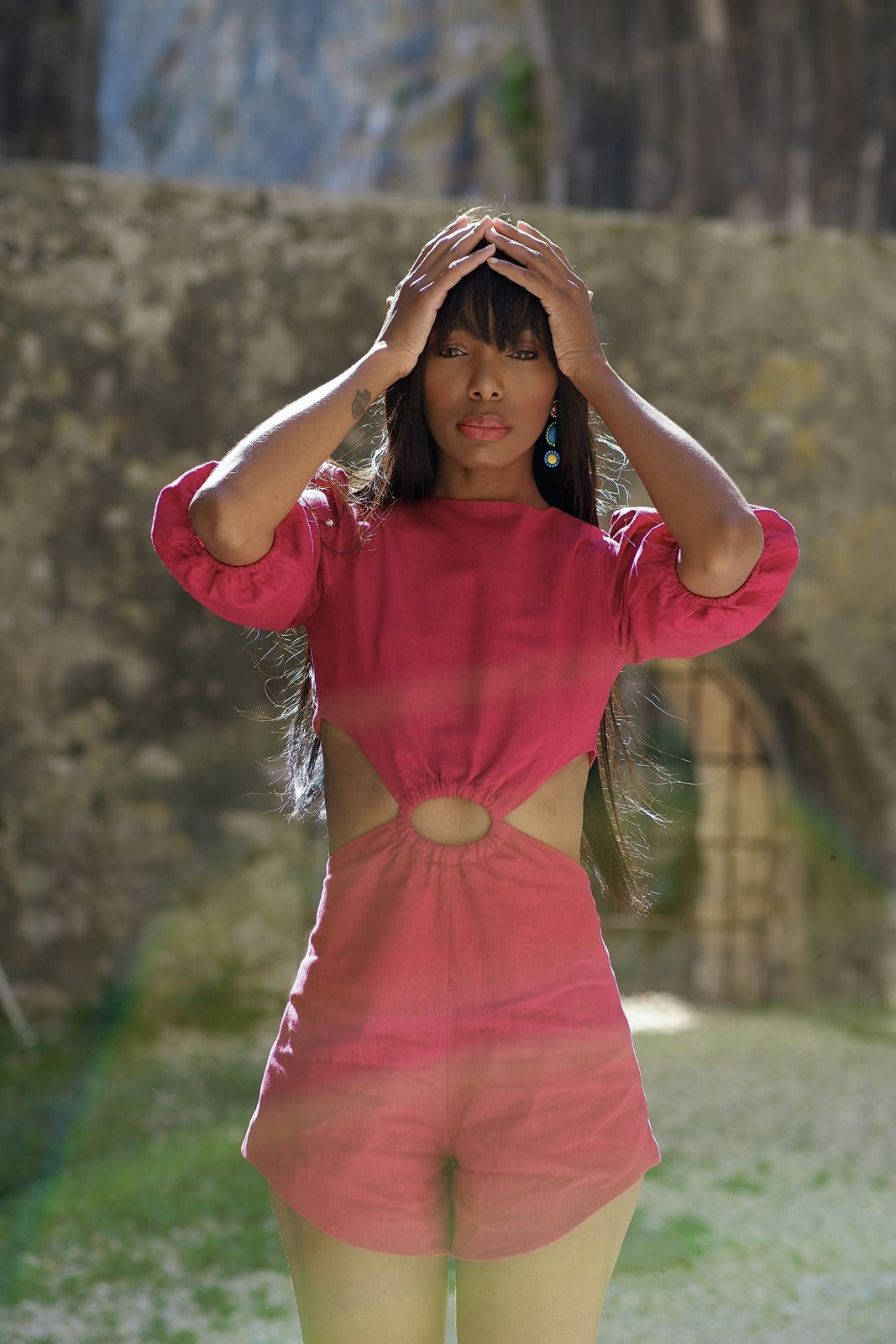 MONO DE LINO FUCSIA