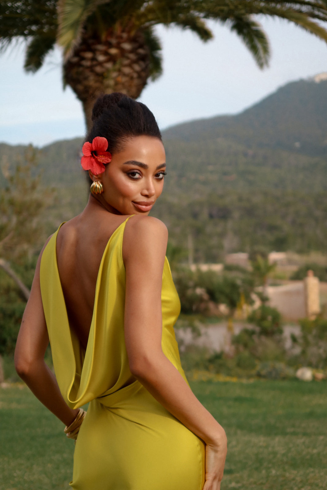 LONG FLUID LIME YELLOW DRESS - KAO LONG FLUID LIME YELLOW DRESS - KAO