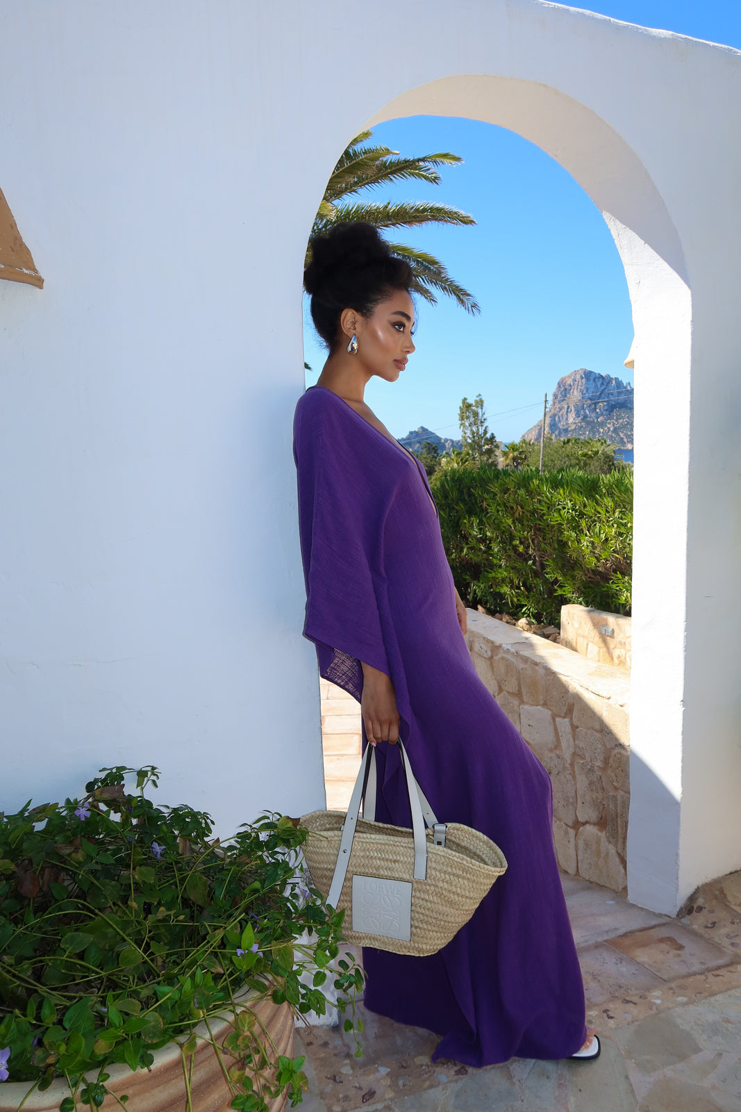 VESTIDO LARGO MORADO