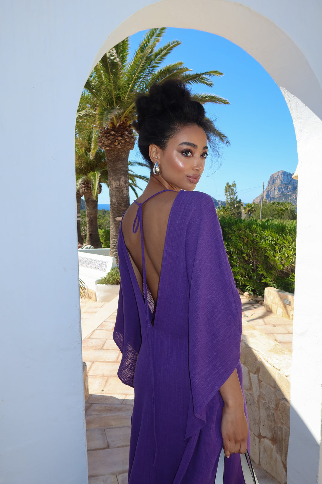 VESTIDO LARGO MORADO