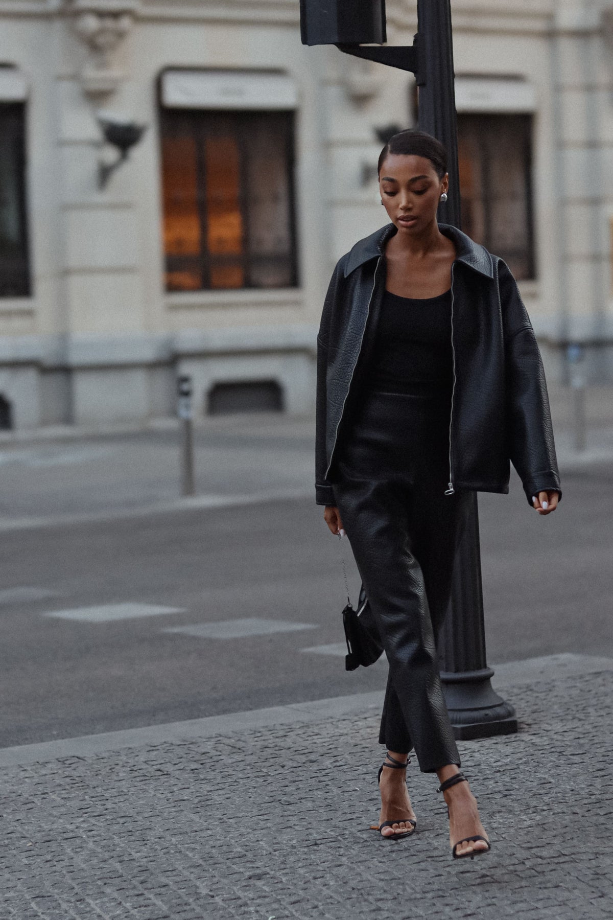BLACK CARDED BOMBER