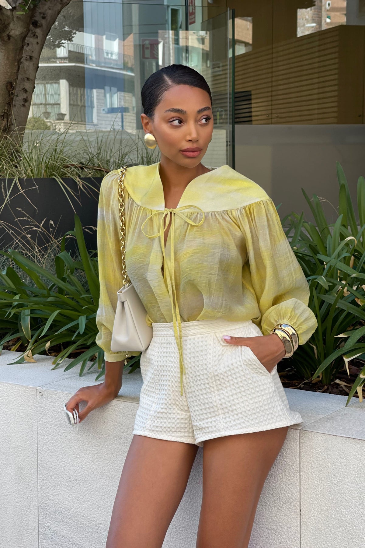 BLOUSE JAUNE DÉGRADÉE