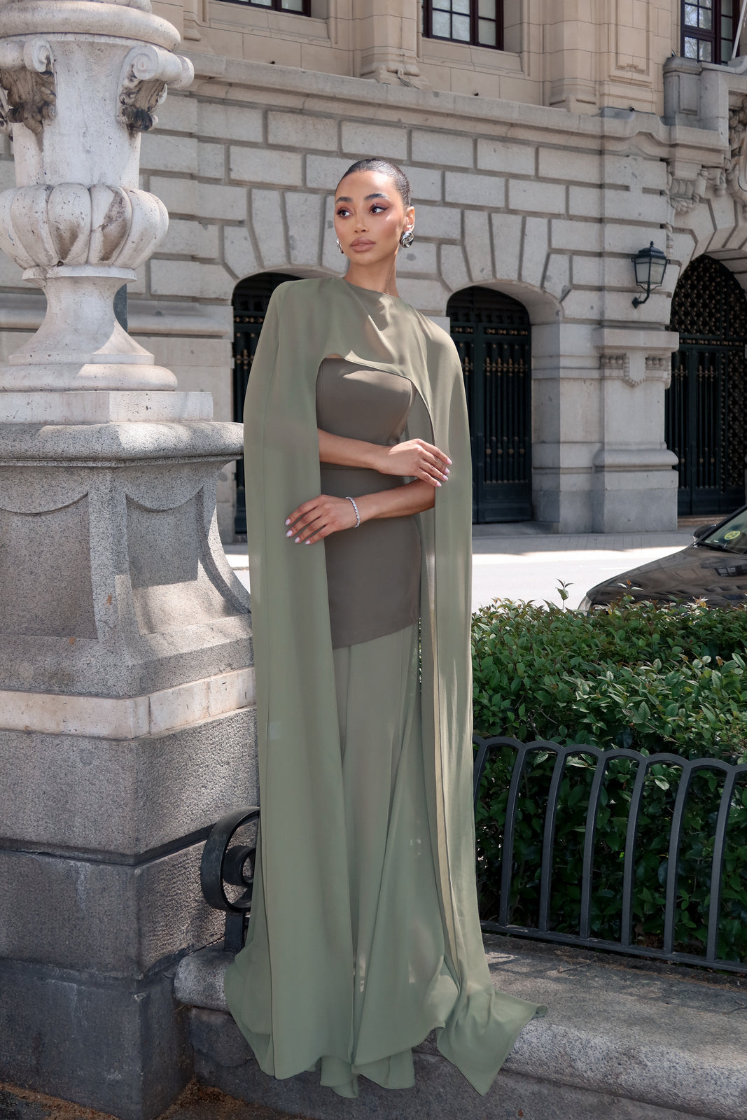 CAPA VERDE MILITAR GEORGETTE