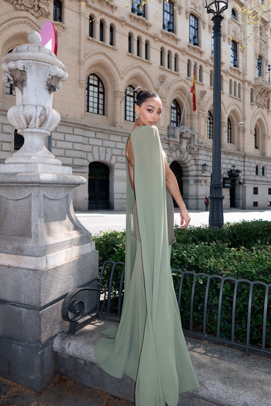 CAPA VERDE MILITAR GEORGETTE