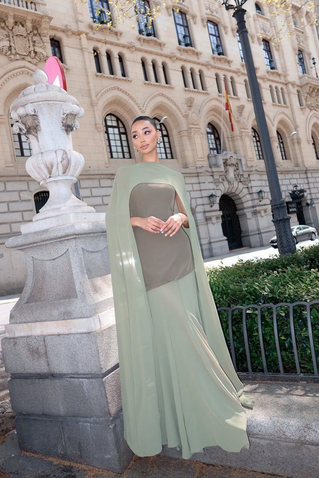 CAPA VERDE MILITAR GEORGETTE