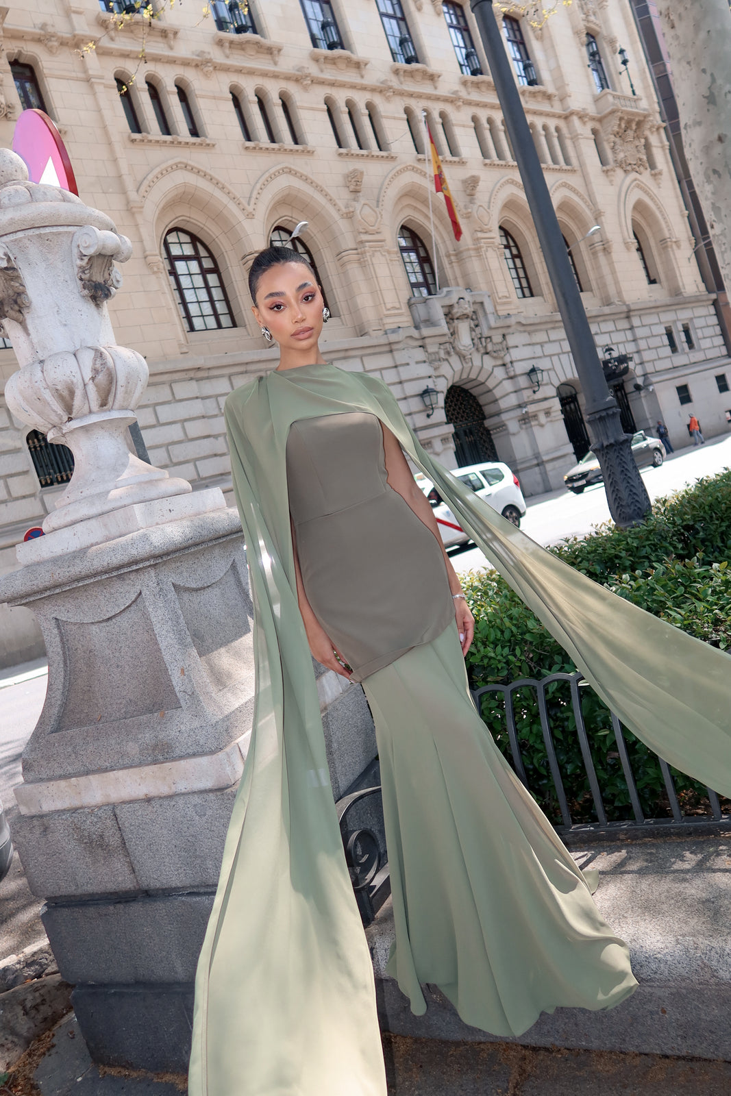 CAPA VERDE MILITAR GEORGETTE