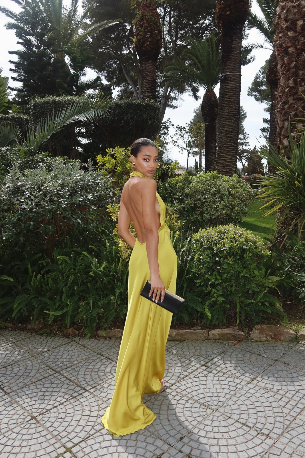 ROBE LONGUE JAUNE CITRON