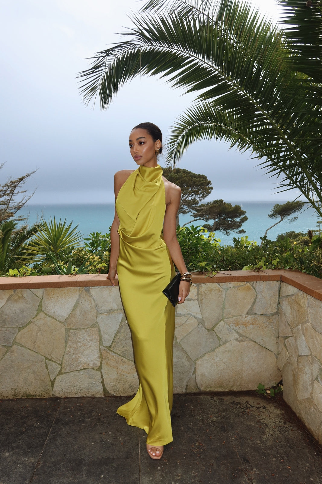 ROBE LONGUE JAUNE CITRON