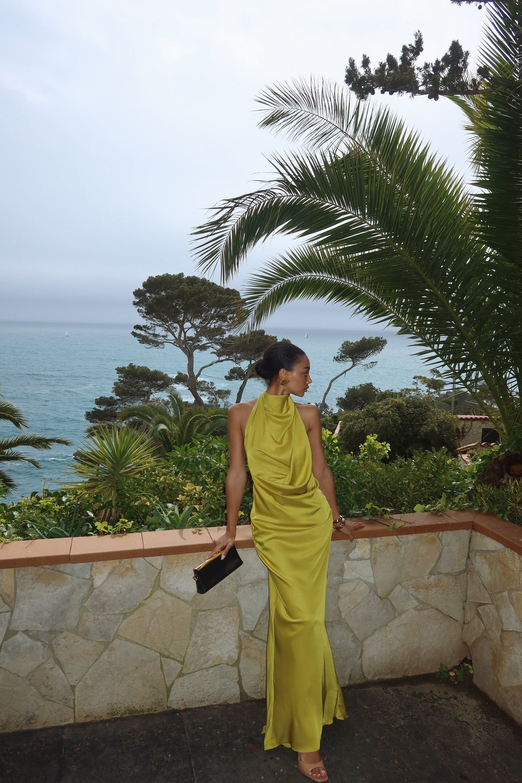 ROBE LONGUE JAUNE CITRON