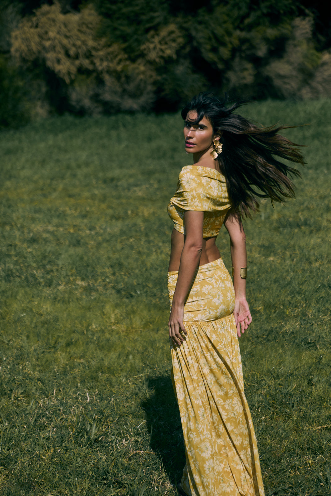 TOP IN LYCRA GIALLO SENAPE