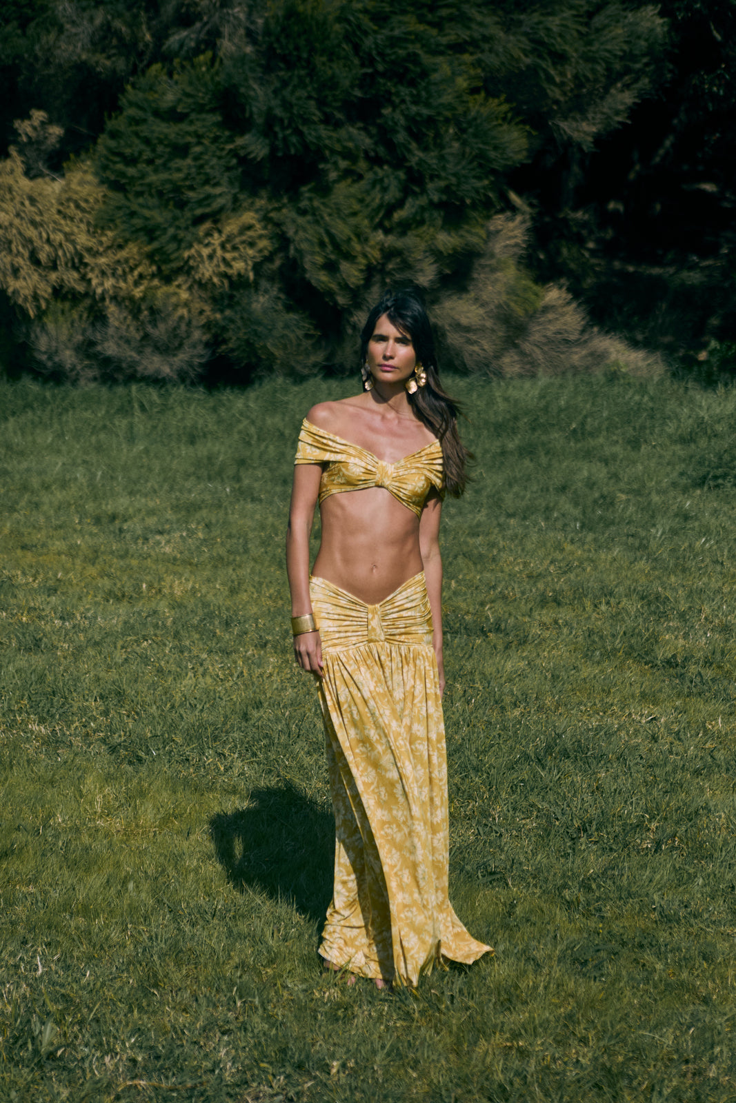 TOP IN LYCRA GIALLO SENAPE