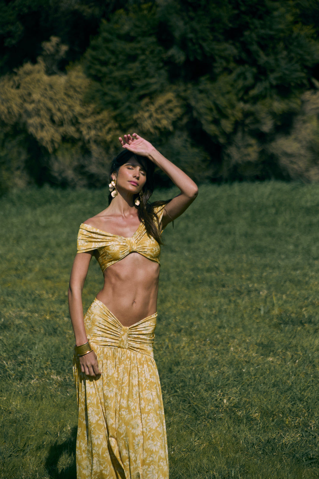 TOP IN LYCRA GIALLO SENAPE