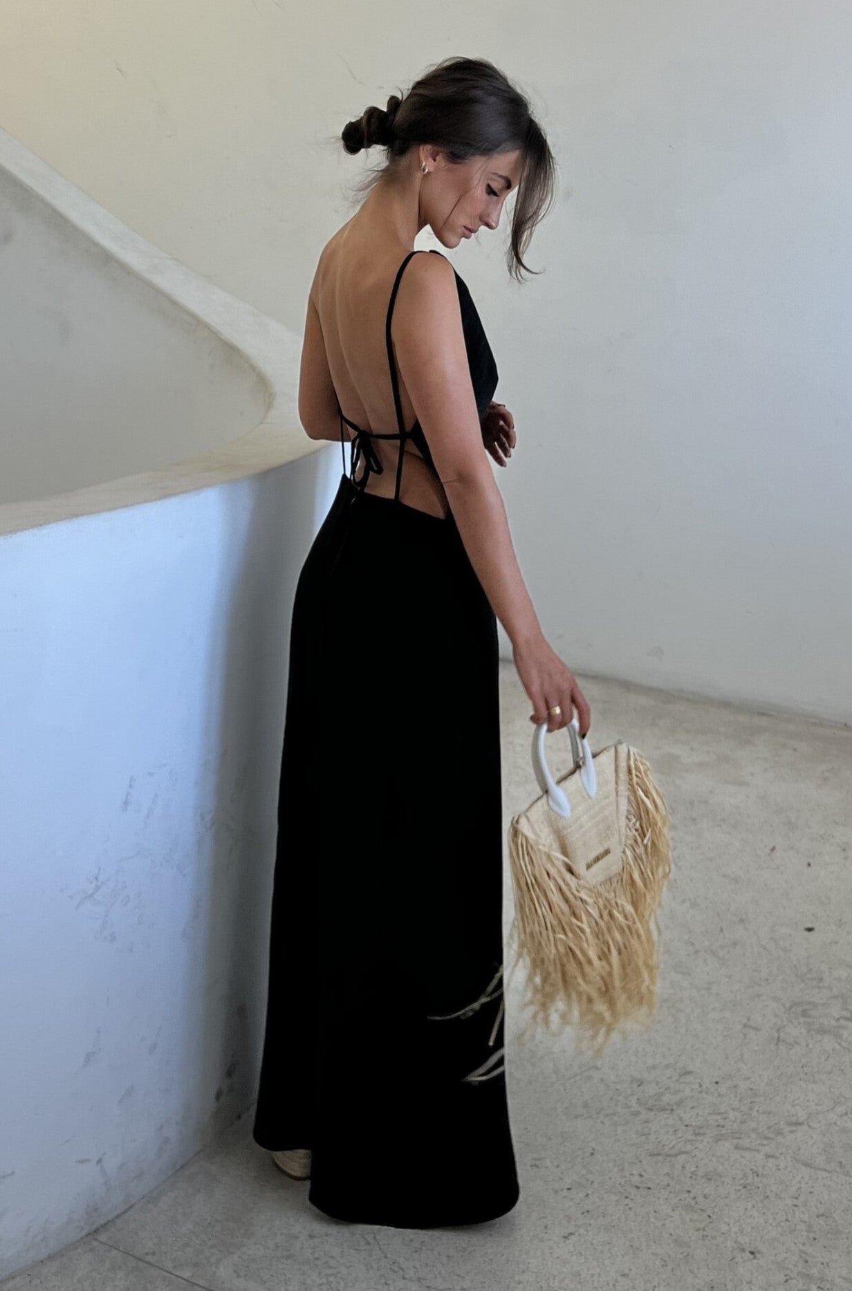BLACK V-NECK DRESS BLACK V-NECK DRESS