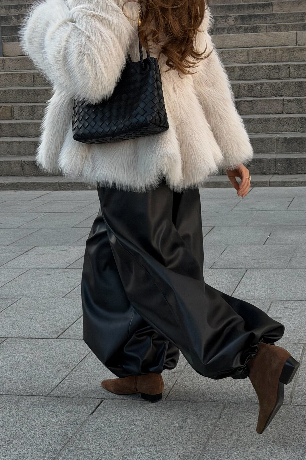 CALÇA PRETA CARDADA