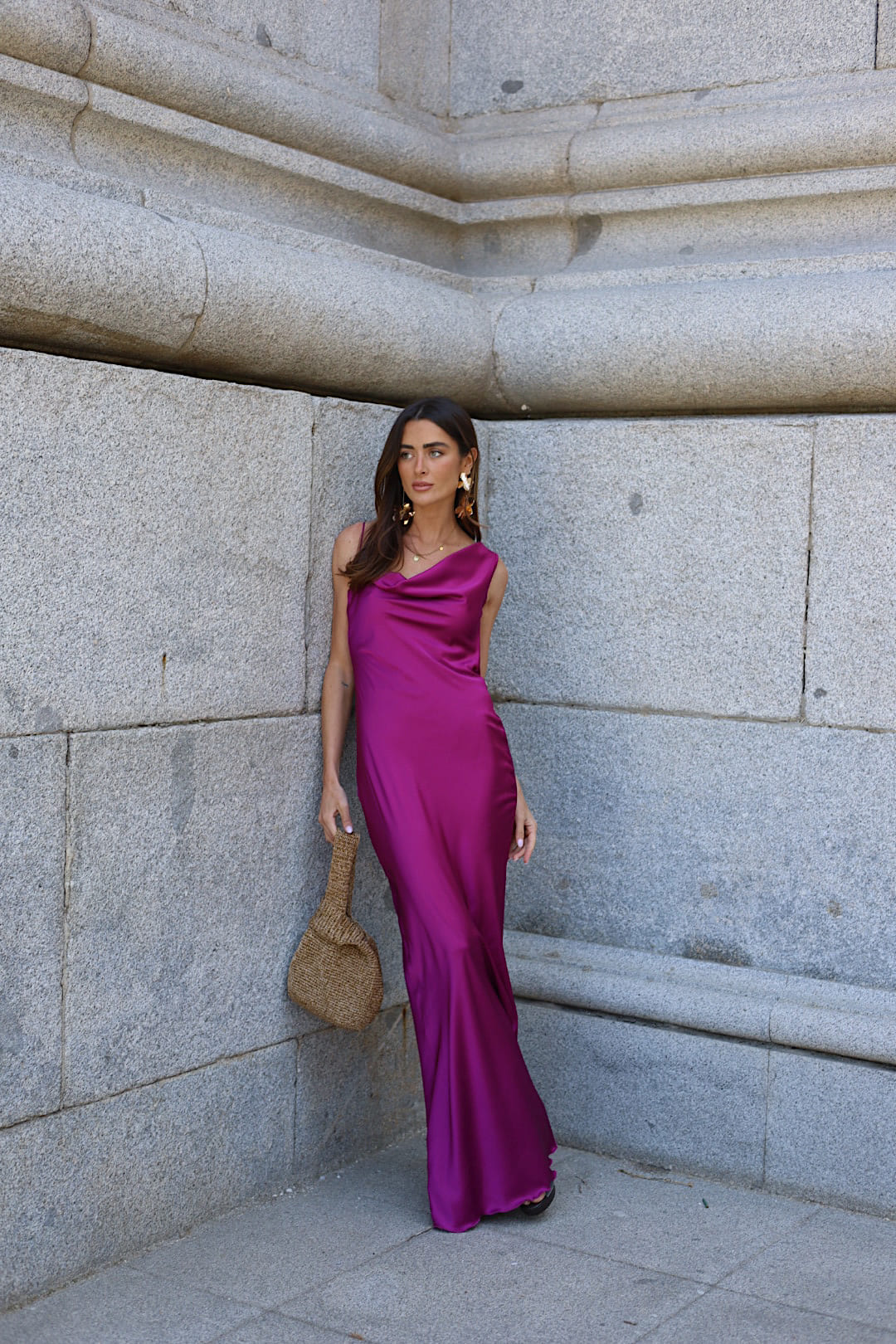 Long Flowing Eggplant Dress Long Flowing Eggplant Dress