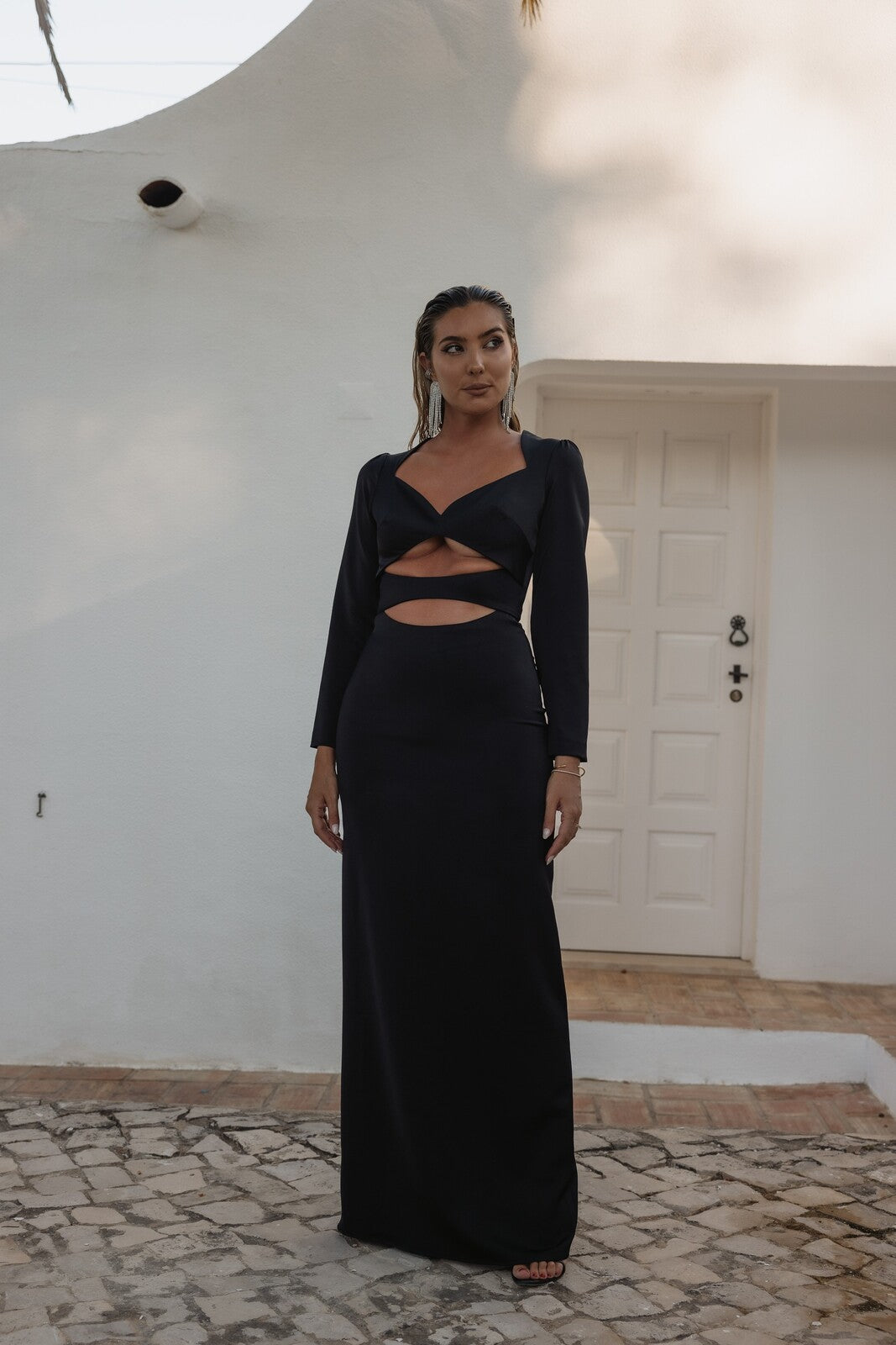 VESTIDO PRETO COMPRIDO