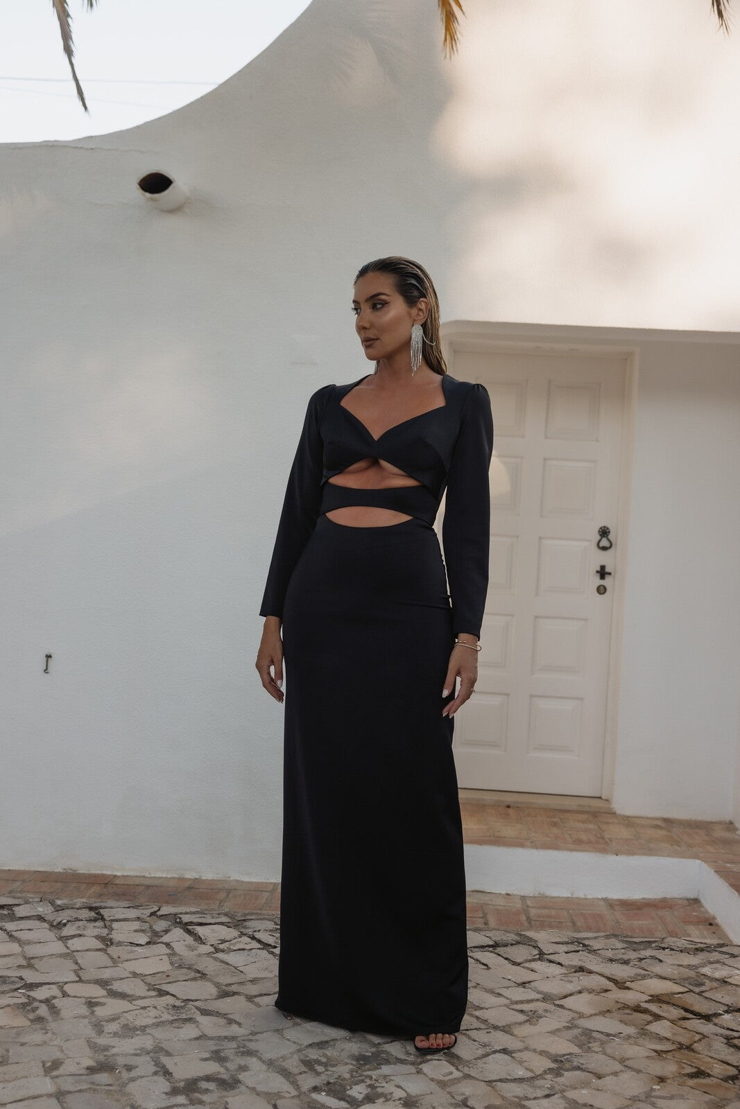 VESTIDO PRETO COMPRIDO