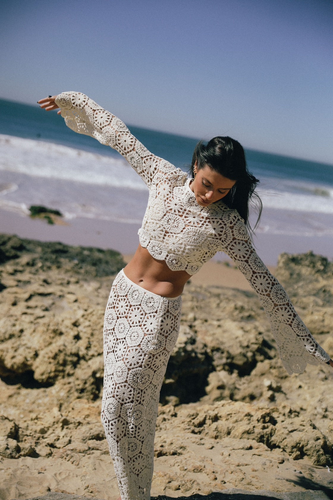 BLOUSE EN TRICOT PERLÉ