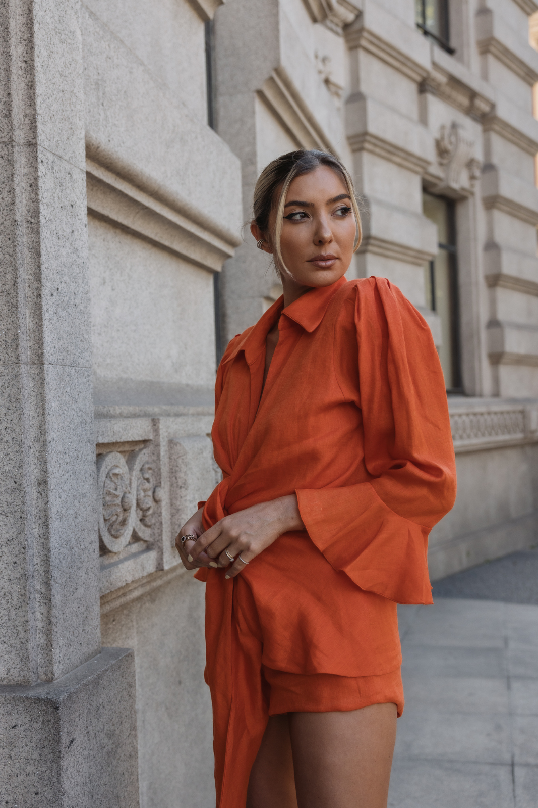 Blusa arancione best sale