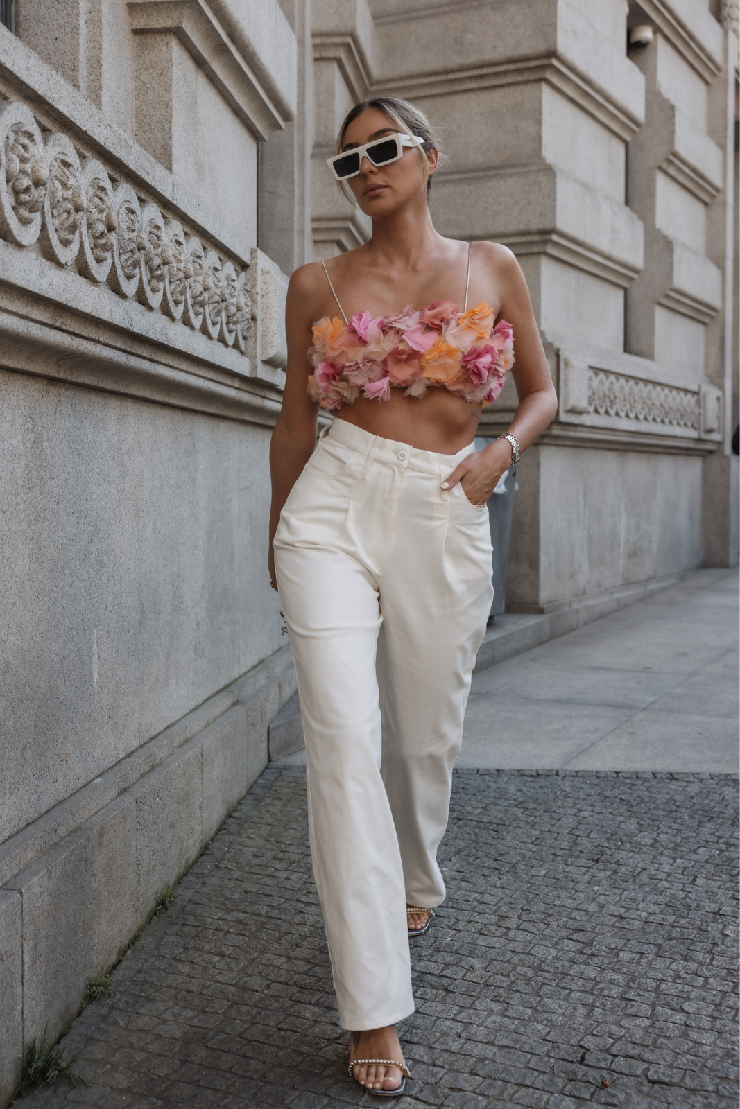 CROP TOP FLORES MULTICOLOR