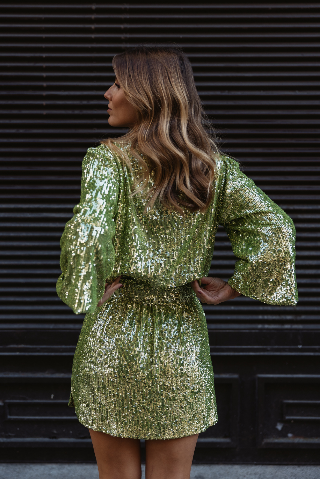 - SEQUINED DRESS KAOÂ GREEN