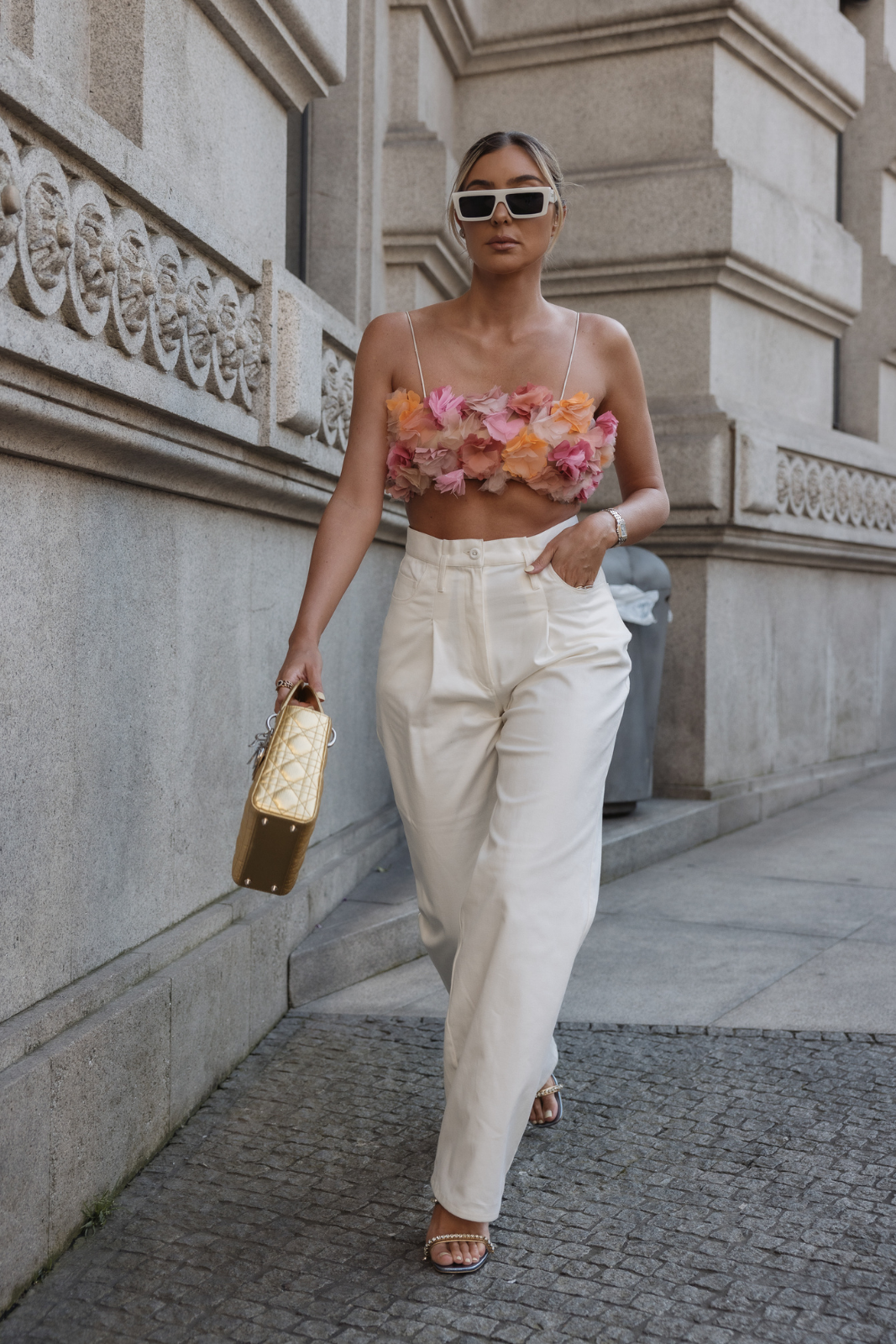 CROP TOP FLORES MULTICOLOR