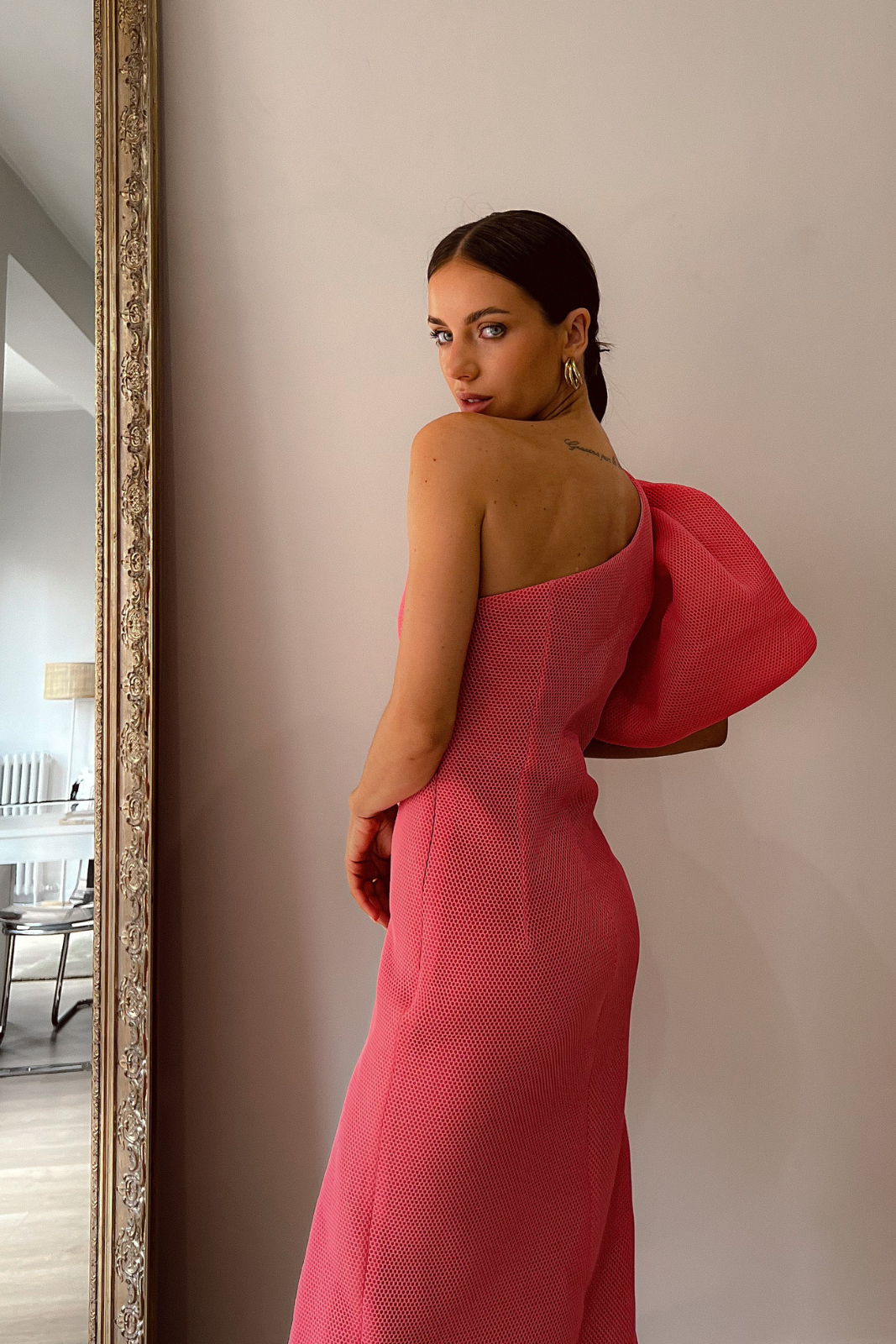 VESTIDO MIDI ROSA CLARO