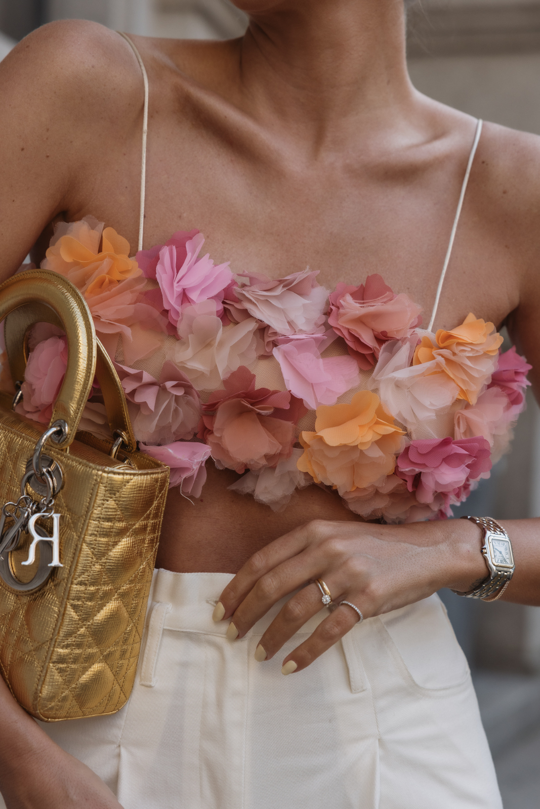 CROP TOP FLORES MULTICOLOR