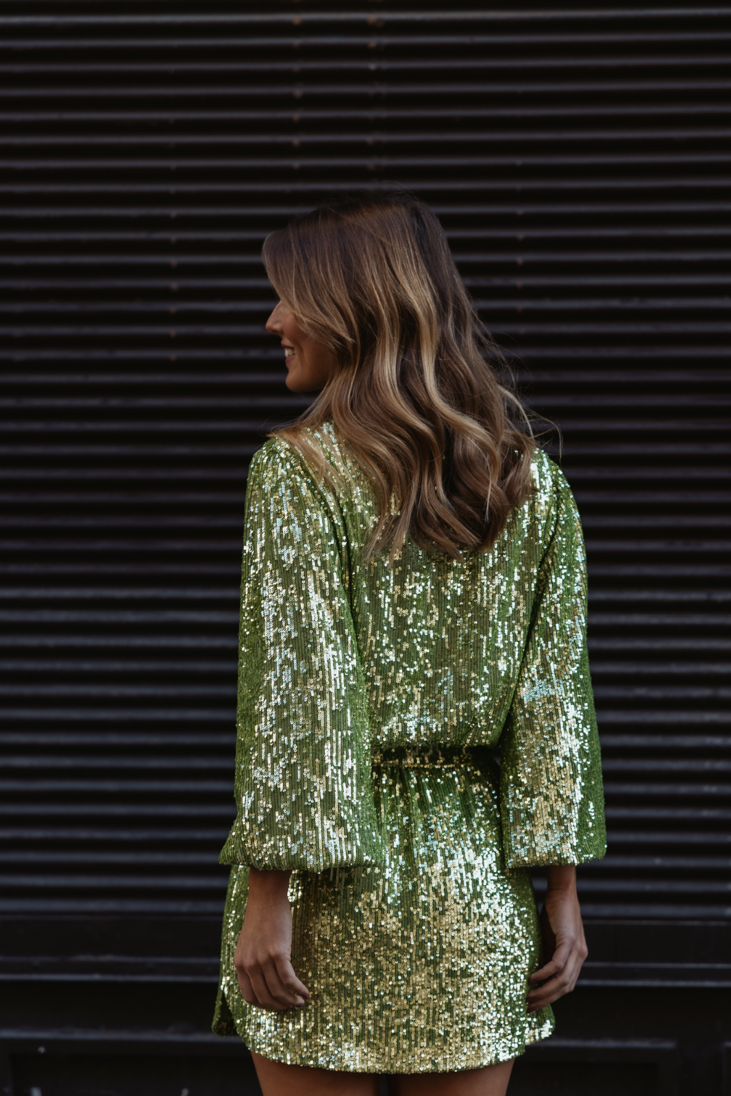 GREEN SEQUINED DRESS - KAOÂ