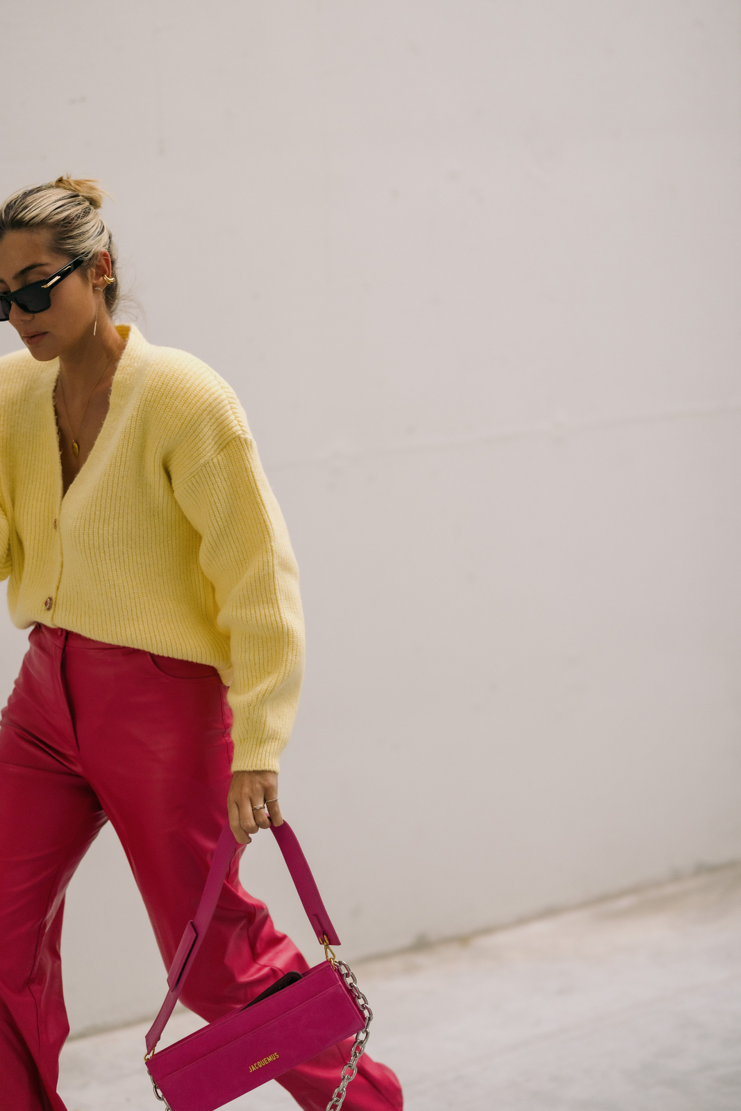 PANTALONES FUCSIA EFECTO PIEL