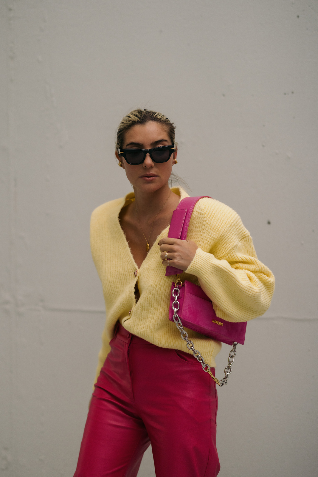 YELLOW KNITTED JACKET