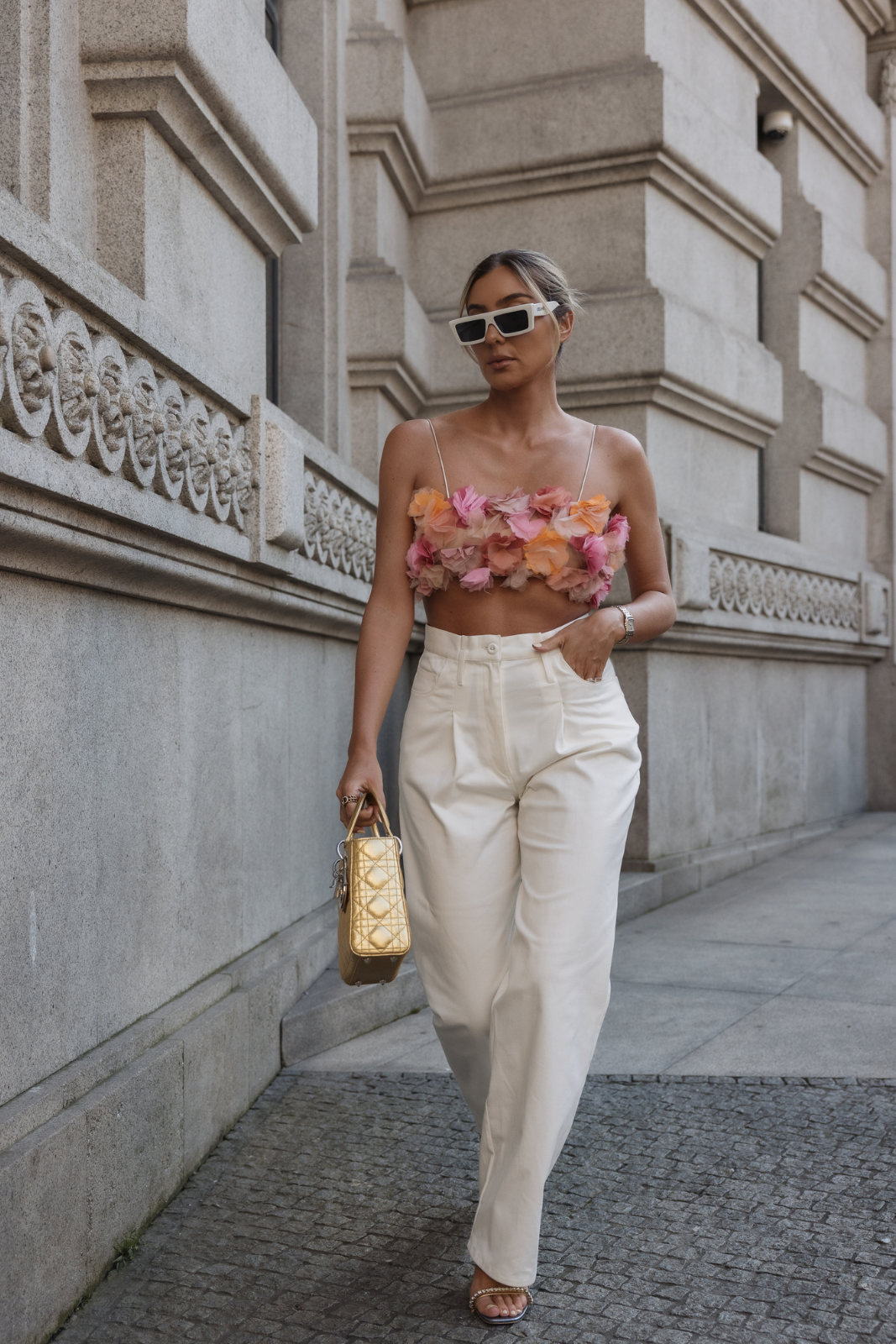 CROP TOP FLORES MULTICOLOR