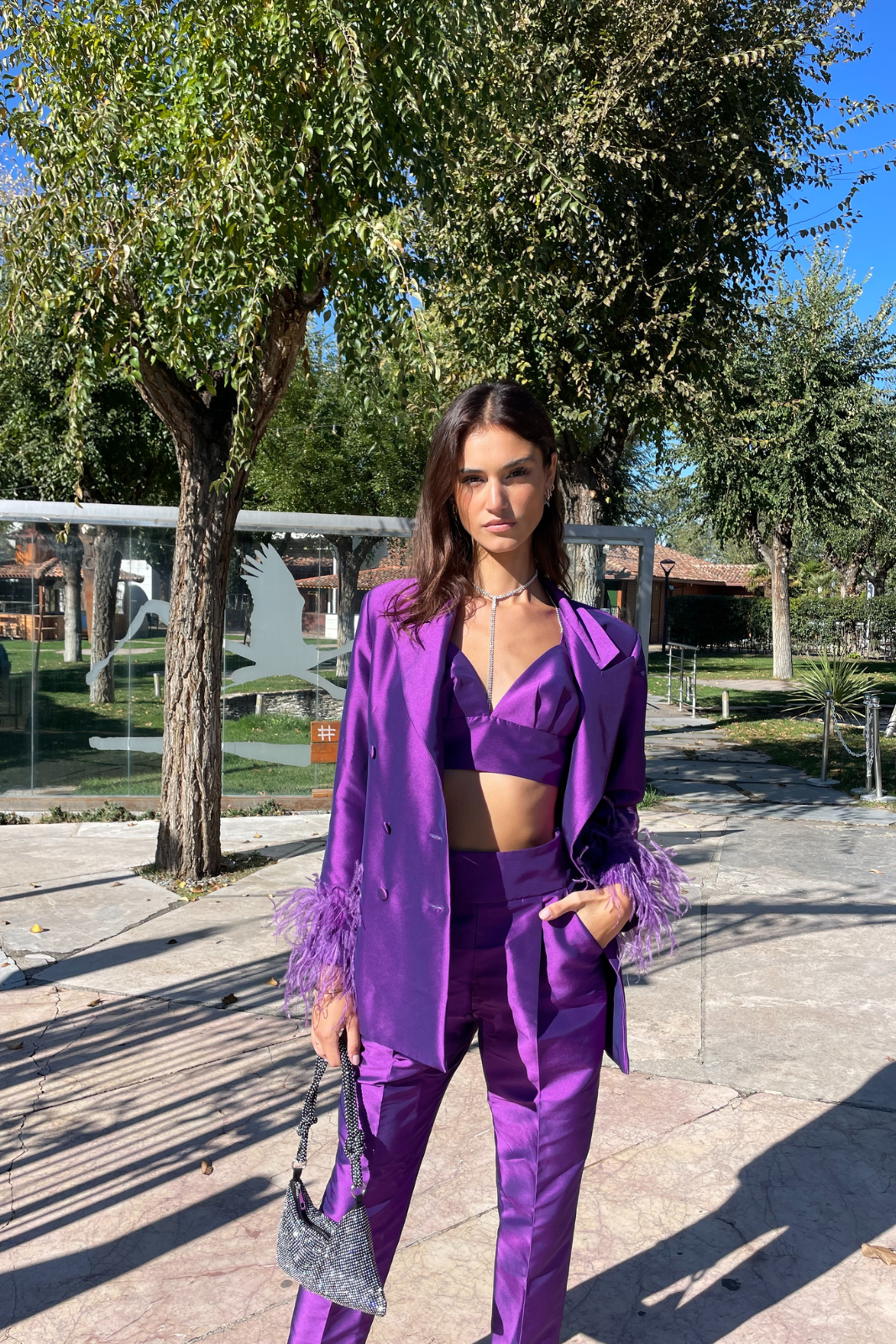 Lavender blazer sales