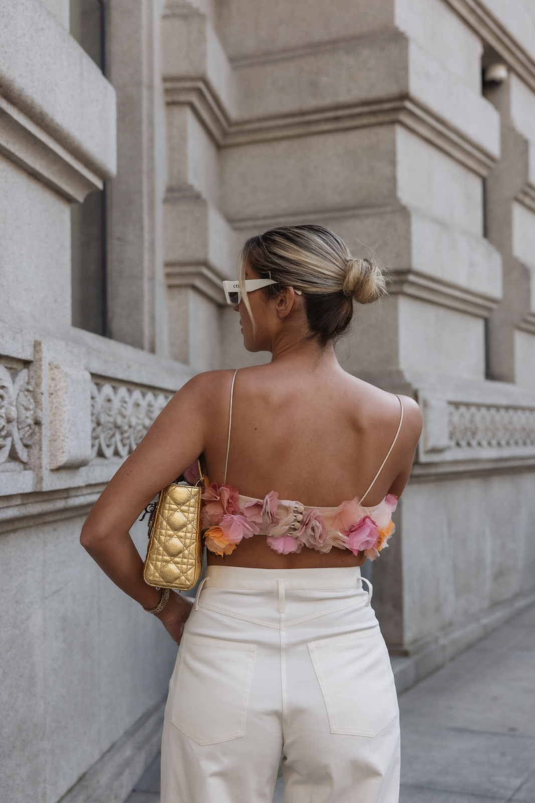 PANTALON BLANC TAILLE HAUTE