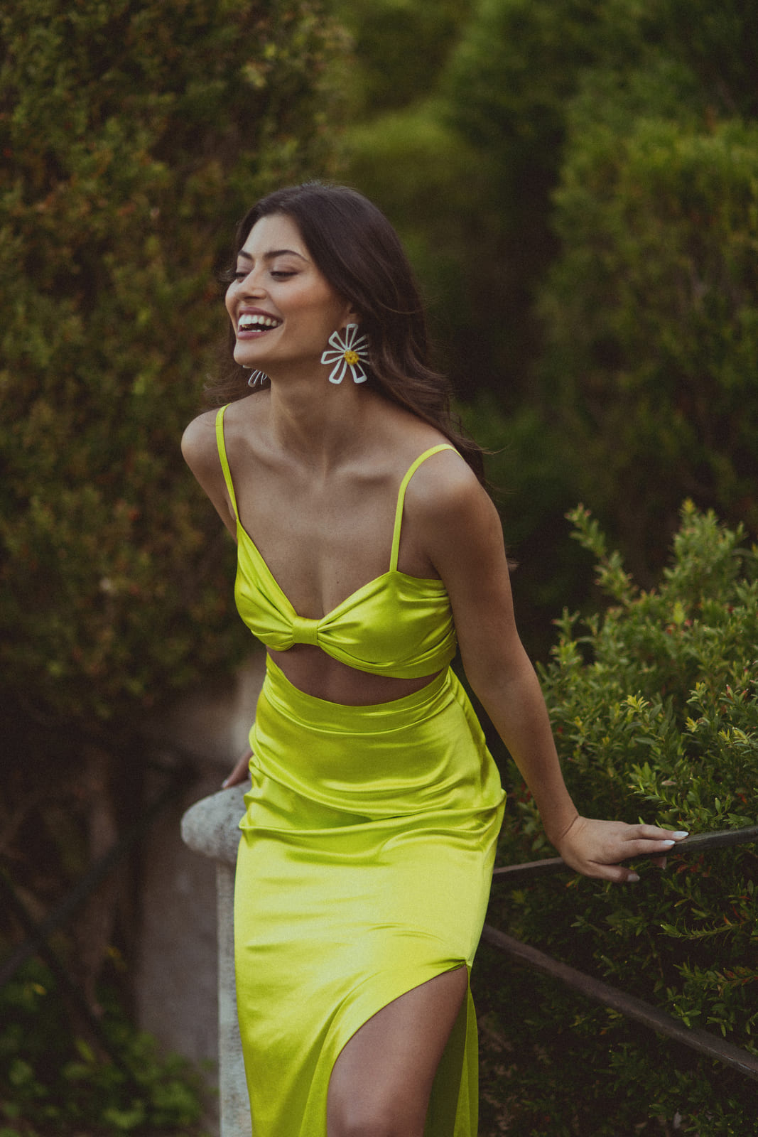 VESTITO LUNGO GIALLO LIME