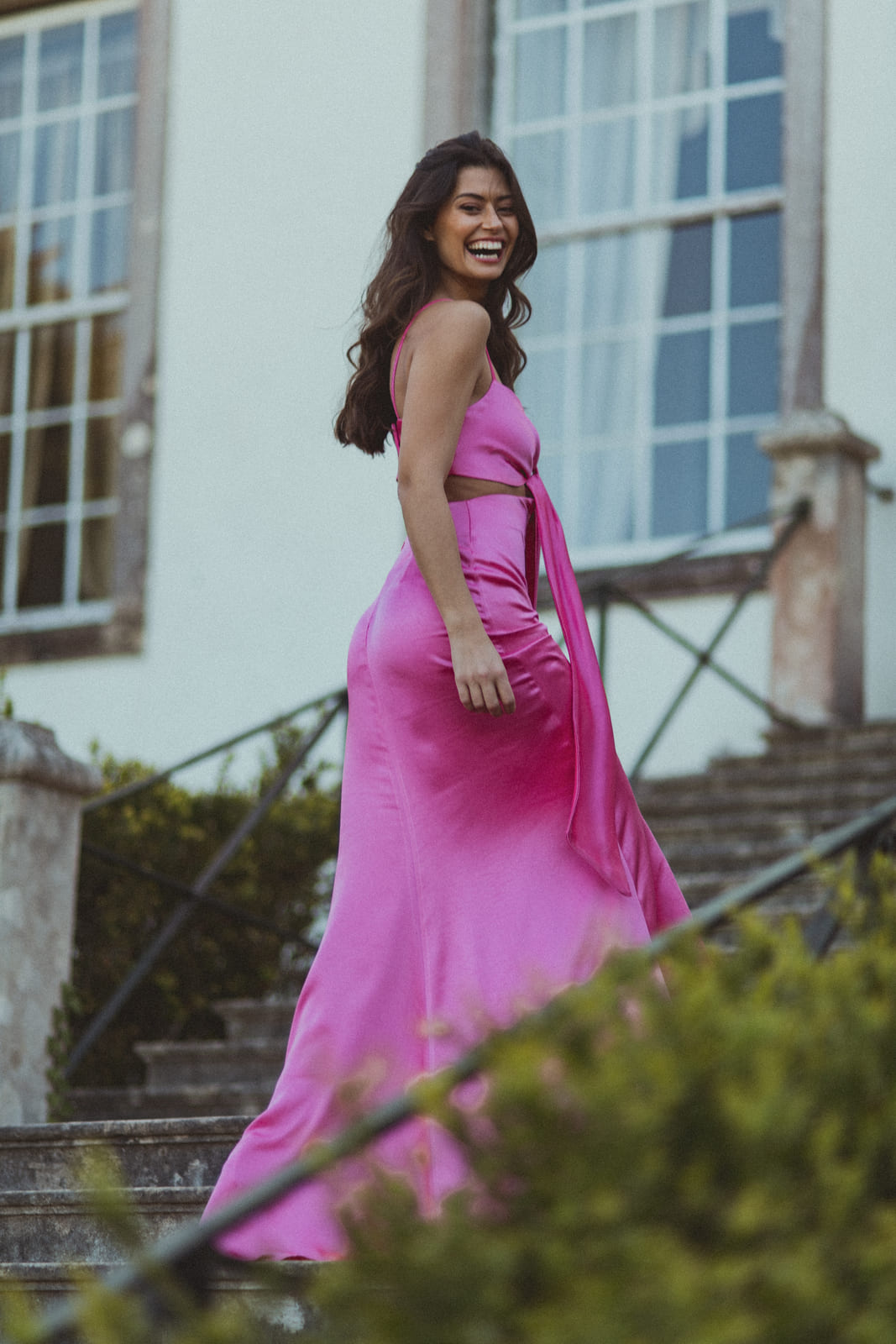 ROBE LONGUE FUCHSIA