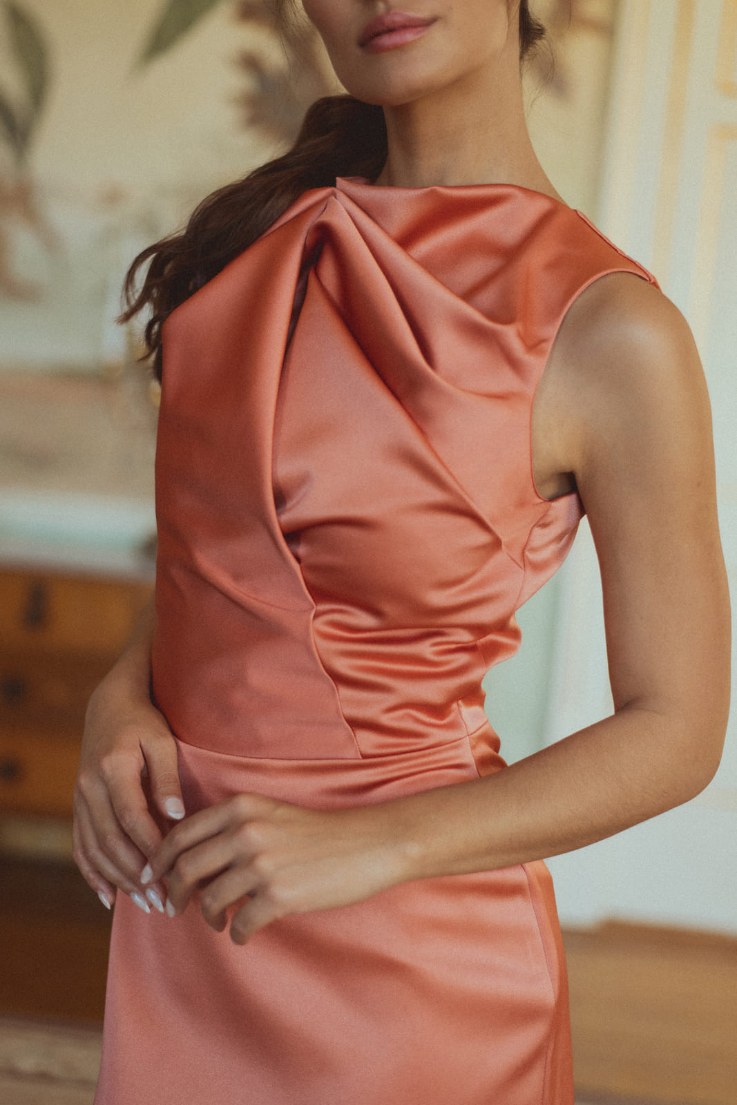 VESTIDO CURTO TELHA