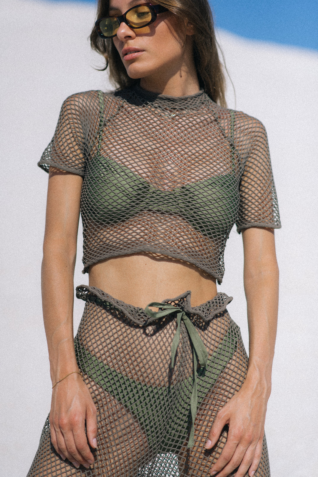 T-SHIRT COURT RÉSEAU VERT