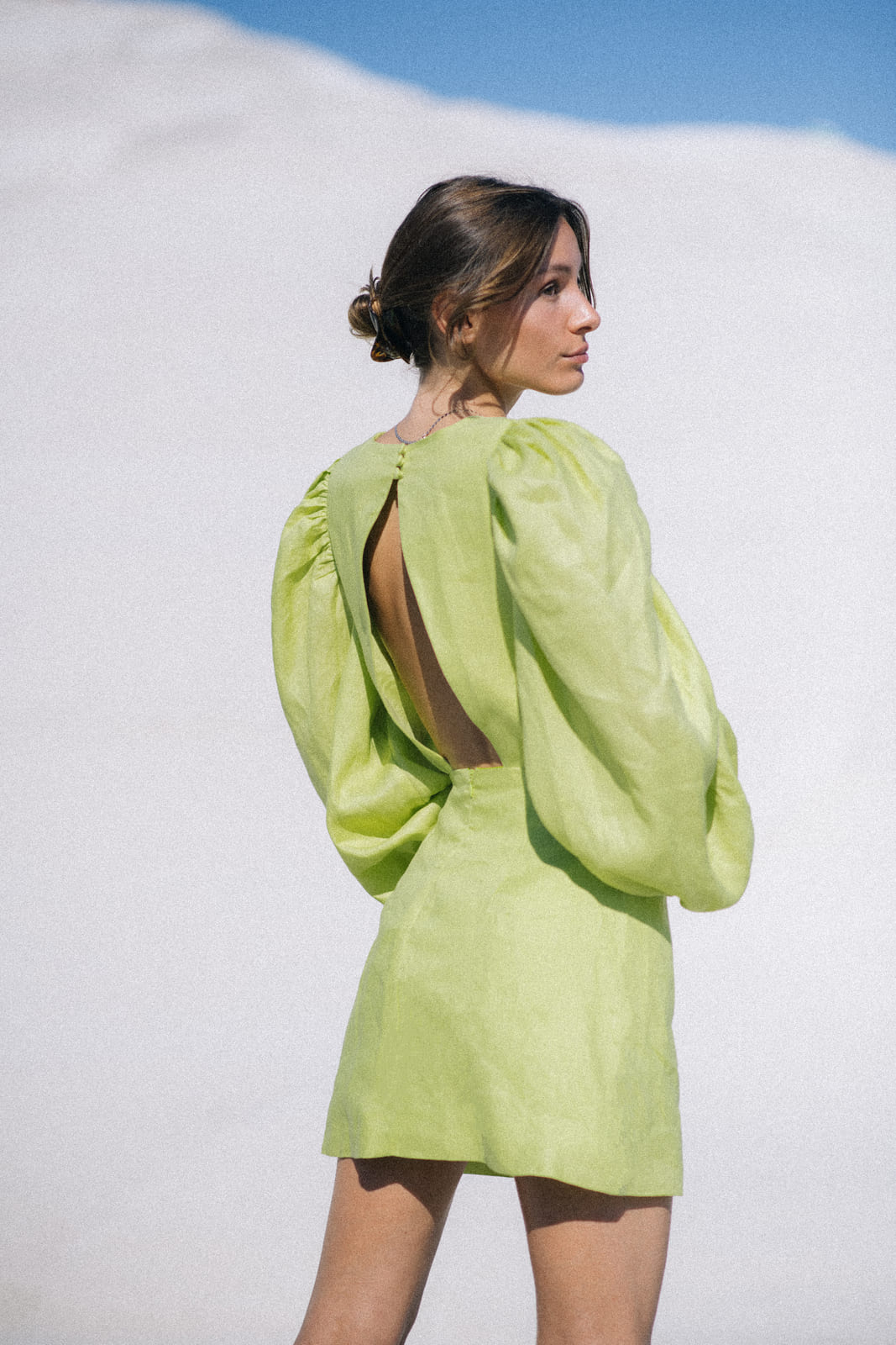 LIME GREEN SHORT DRESS