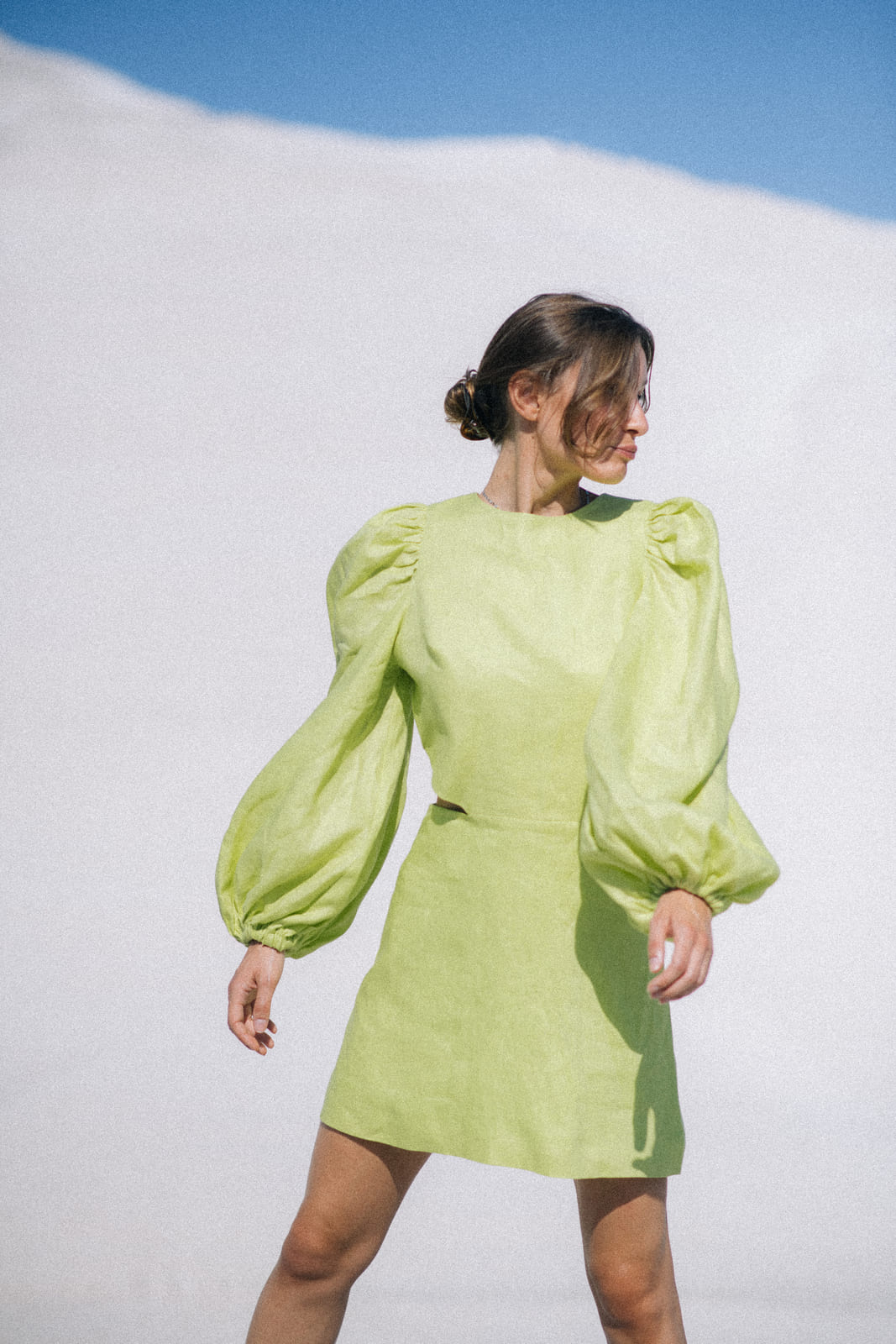 LIME GREEN SHORT DRESS